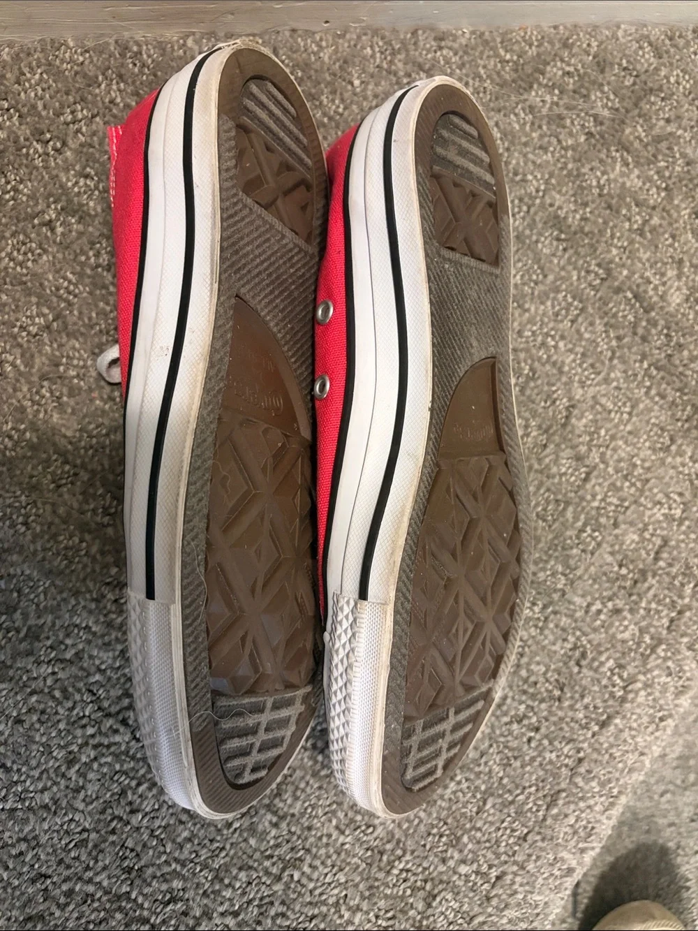Converse Red Low Top Canvas Sneakers